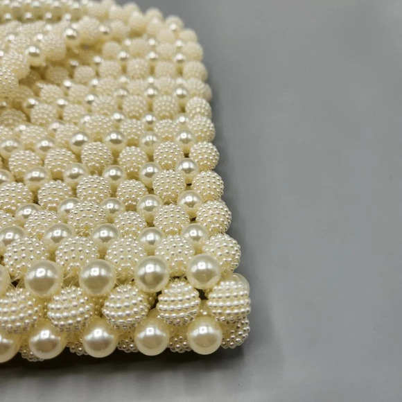 Handmade Pearly Berry Beaded Bag Clutch Purse Handbag - Picture 4 of 10